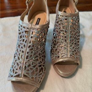 Alex Marie Glittering Gold and Silver Heels